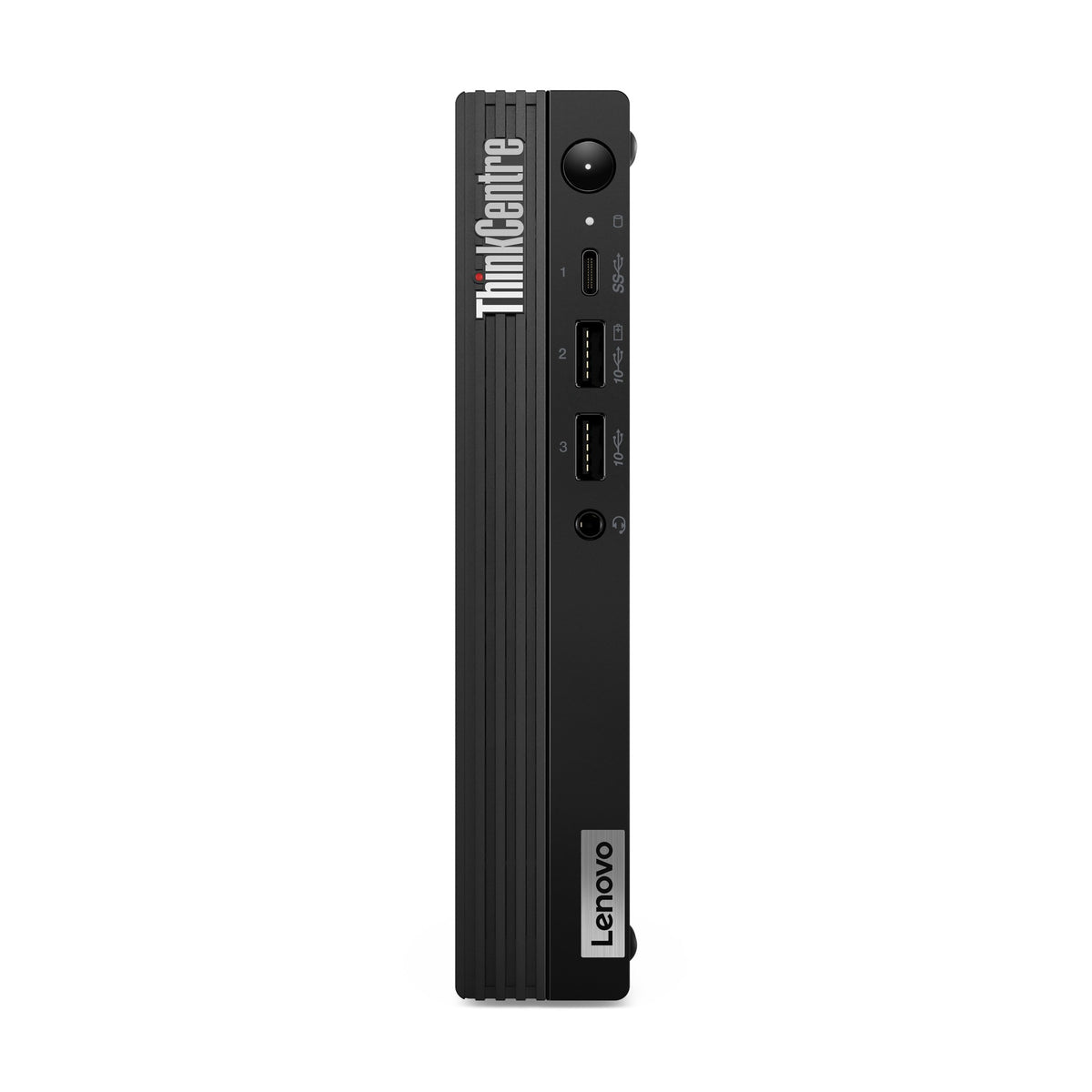 Lenovo ThinkCentre M70q Gen 3 Tiny - forside med USB-C, USB-A og lydstik