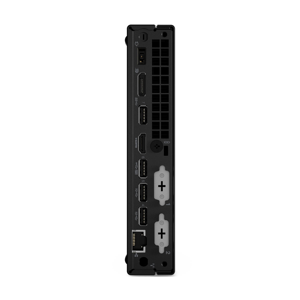 Lenovo ThinkCentre M70q Gen 3 Tiny - bagside med porte