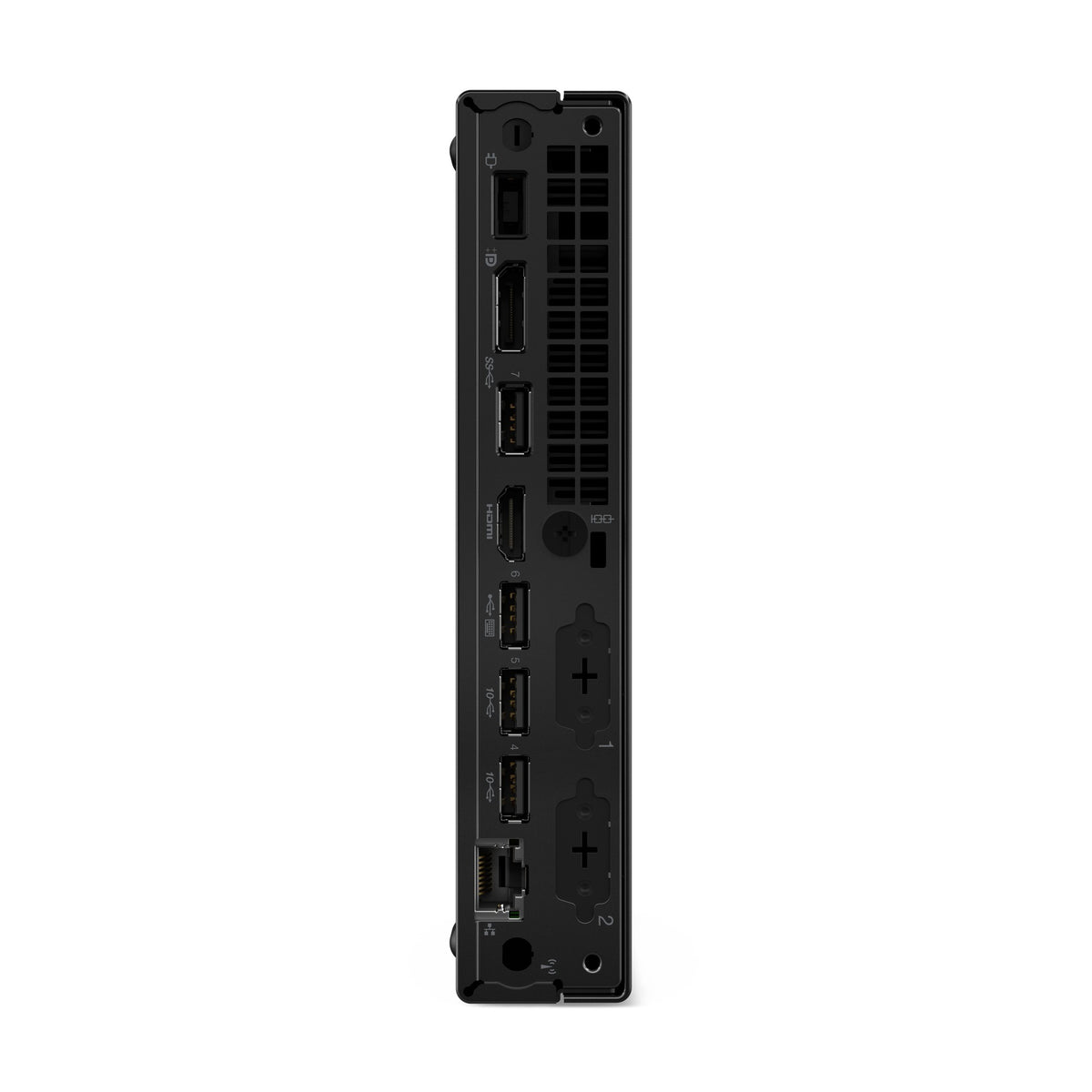 Lenovo ThinkCentre M70q Gen 5 Tiny - bagside med porte