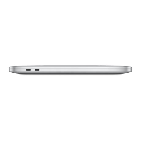 MacBook Pro 13" 2020 M1 sølv – venstre side med 2× Thunderbolt/USB-C