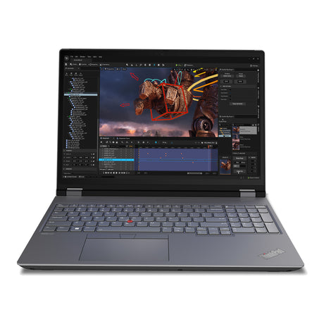 Lenovo ThinkPad P16 Gen 2 - forfra med åben skærm