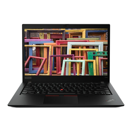 Lenovo ThinkPad T14s 1. gen. - forfra med åben skærm