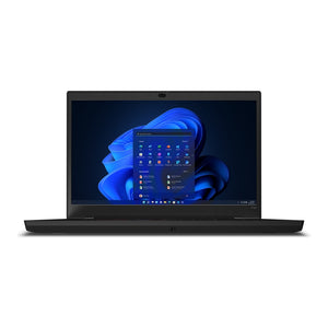Lenovo ThinkPad T15p 3. gen. - forfra med åben skærm